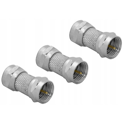 Przejściówka adapter wtyk F - Wtyk F 3szt.