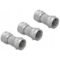 Przejściówka adapter wtyk F - Wtyk F 3szt.