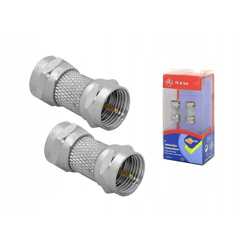 Przejściówka adapter wtyk F - Wtyk F 3szt.