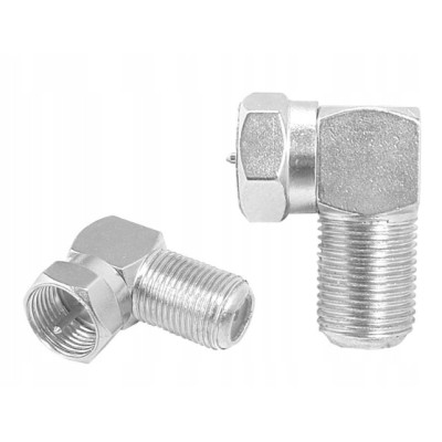 Przejściówka kątowa adapter gniazdo F wtyk F 4szt