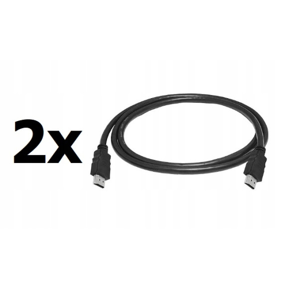 Kabel połączeniowy HDMI - HDMI v2.0 1,5m 2szt
