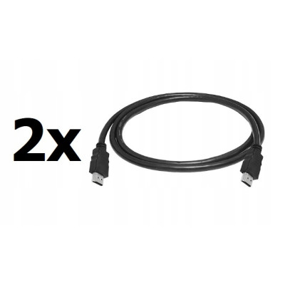 Kabel połączeniowy HDMI - HDMI v2.0 1,5m 2szt