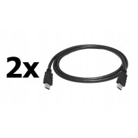Kabel połączeniowy HDMI - HDMI v2.0 1,5m 2szt