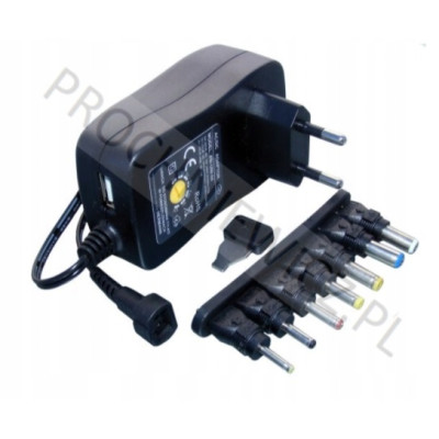 Zasilacz 3-12V 1A impulsowy wielozakresowy 7wt. DC