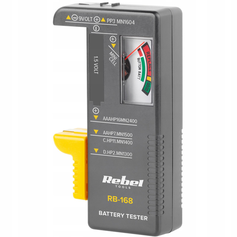 Analogowy tester baterii REBEL RB-168