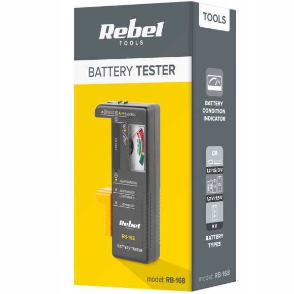 Analogowy tester baterii REBEL RB-168