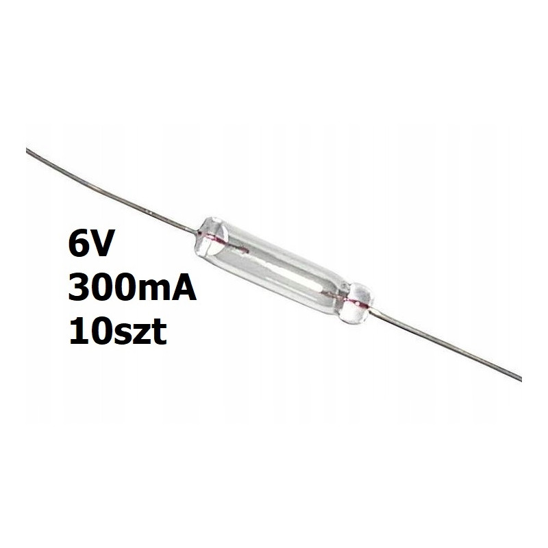 Żarówka osiowa mini T1 6V DC 300mA 10szt