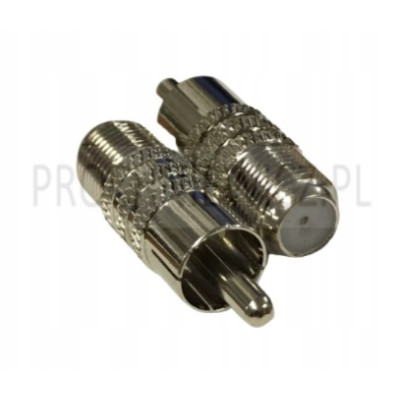 Złącze wt. RCA- gniazdo F 3szt