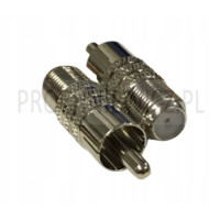 Złącze wt. RCA- gniazdo F 3szt