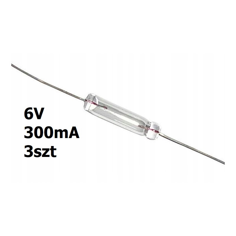 Żarówka osiowa mini T1 6V DC 300mA 3szt