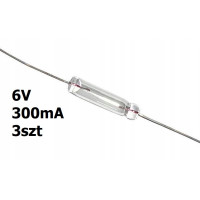 Żarówka osiowa mini T1 6V DC 300mA 3szt