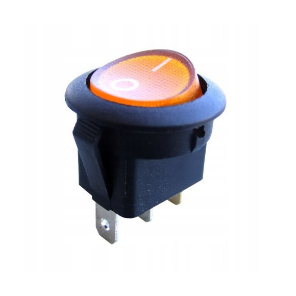 Złącze przełącznik 12V podświetlenie żółty 3szt