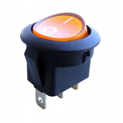 Złącze przełącznik 12V podświetlenie żółty 3szt