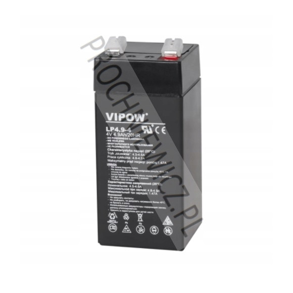 Akumulator żelowy VIPOW 4V/4.9Ah 1szt