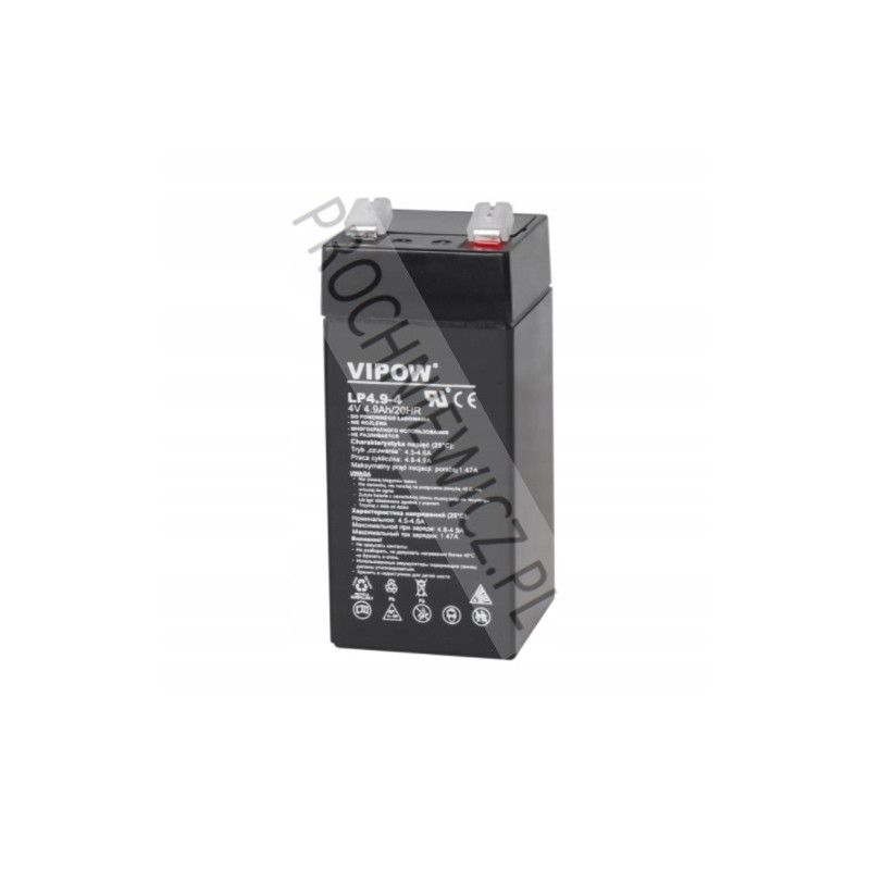 Akumulator żelowy VIPOW 4V/4.9Ah 1szt