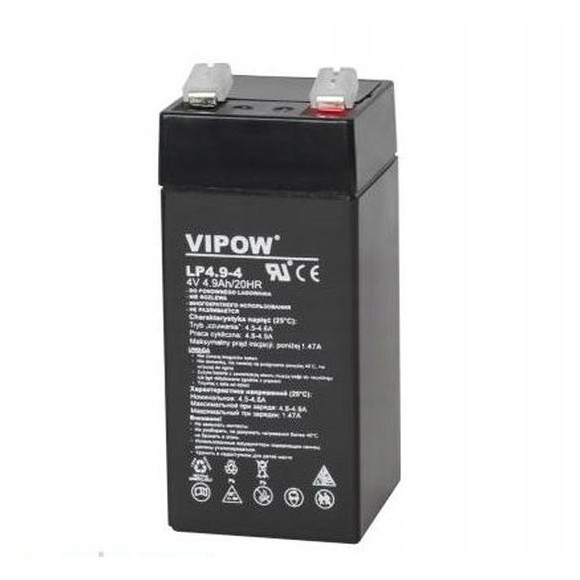 Akumulator żelowy VIPOW 4V/4.9Ah 1szt
