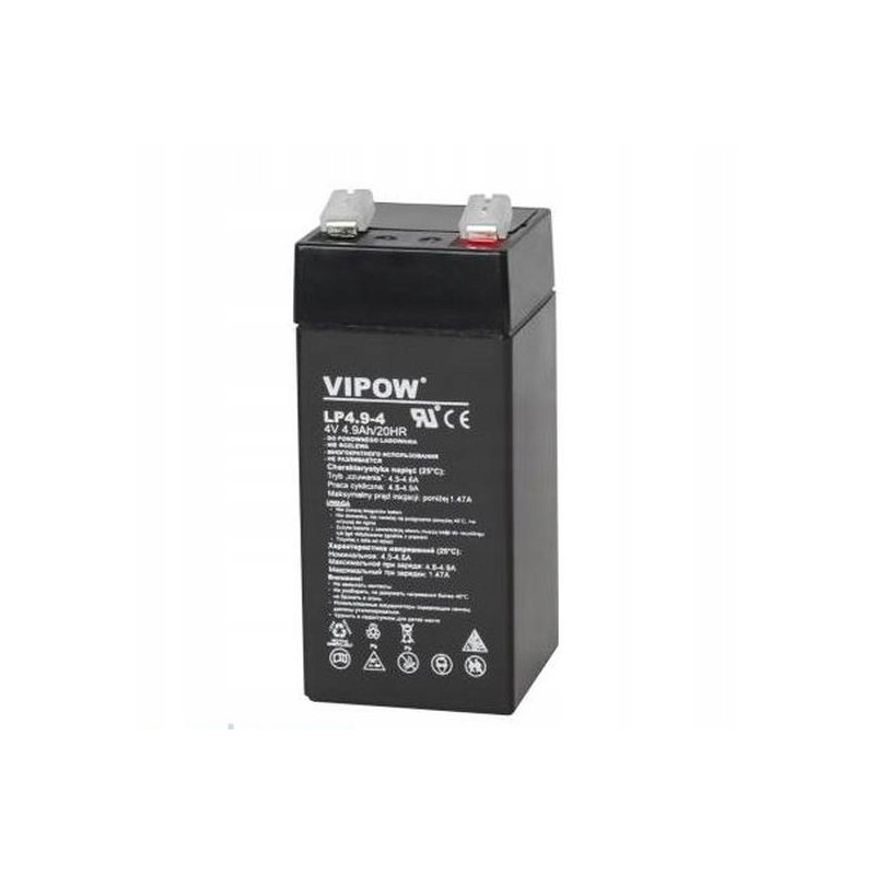 Akumulator żelowy VIPOW 4V/4.9Ah 1szt