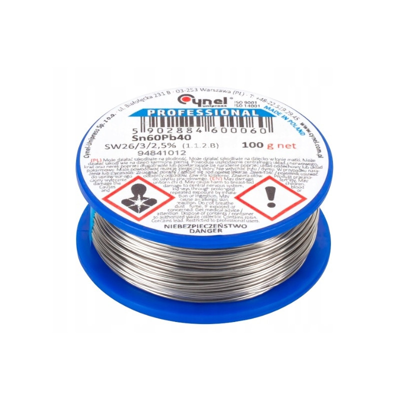 Cyna 3mm 100g Cynel Sn60Pb40