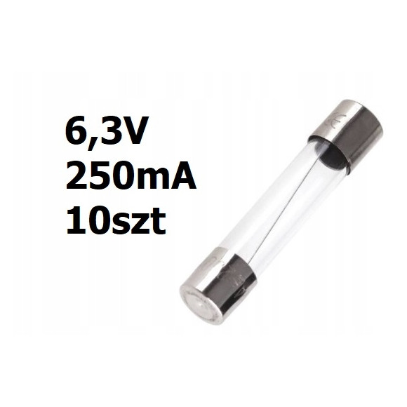 Żarówka rurkowa 6,3V DC 250mA 31mm 10szt