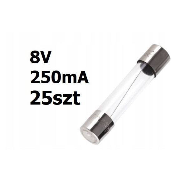 Żarówka rurkowa 8V DC 250mA 31mm 25szt