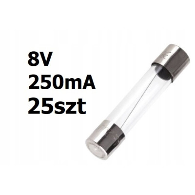 Żarówka rurkowa 8V DC 250mA 31mm 25szt