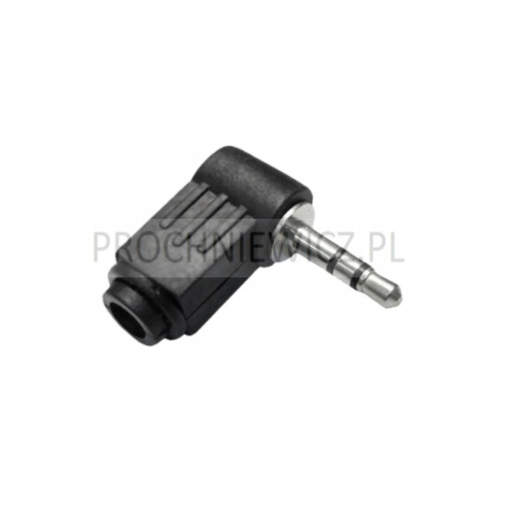 Wtyk Jack 3.5 stereo kątowy plastikowy 10szt