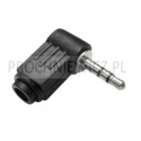 Wtyk Jack 3.5 stereo kątowy plastikowy 10szt