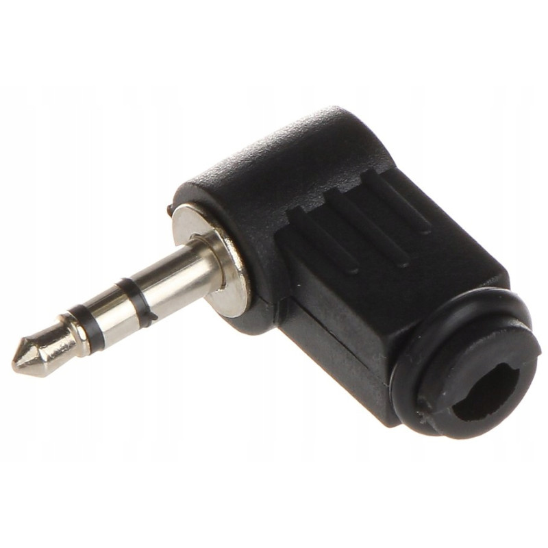 Wtyk Jack 3.5 stereo kątowy plastikowy 10szt