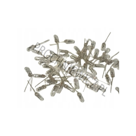 Mini żarówka biała z wąsami 4x10mm 6V 50mA 10szt
