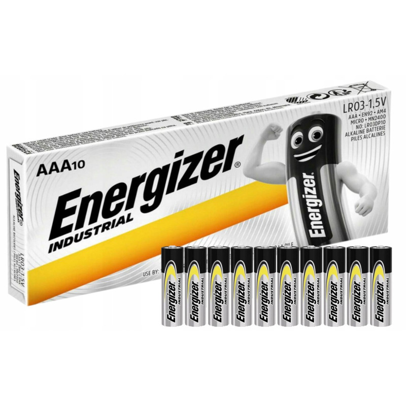 Bateria alkaliczna Energizer Industrial AAA (R3) 10 szt.