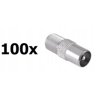 Przejściówka adapter gniazdo F wtyk antenowy 100sz