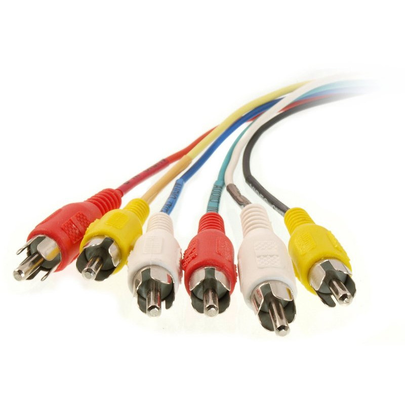 Kabel SCART (Euro) - 6x RCA (cinch) 1,2m