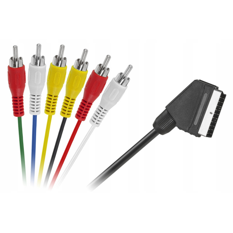 Kabel SCART (Euro) - 6x RCA (cinch) 1,2m