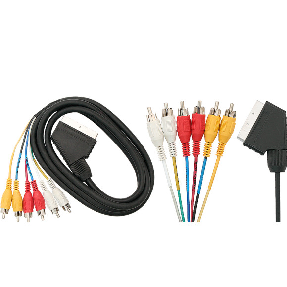 Kabel SCART (Euro) - 6x RCA (cinch) 1,2m
