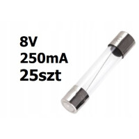 Żarówka osiowa 8V DC 0,25A 31mm 25szt