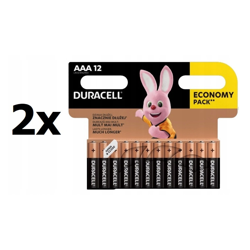 Bateria alkaliczna Duracell AAA (R3) 24 szt.
