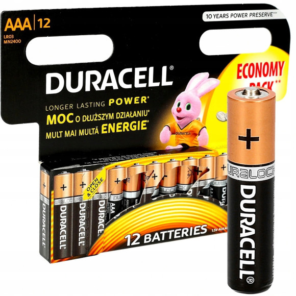 Bateria alkaliczna Duracell AAA (R3) 24 szt.