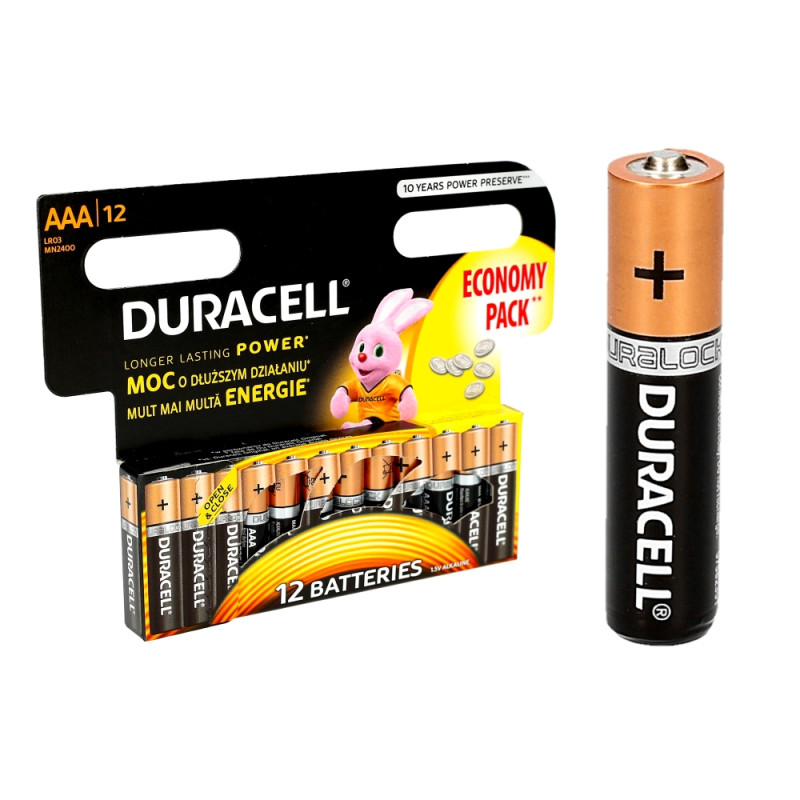 Bateria alkaliczna Duracell AAA (R3) 24 szt.