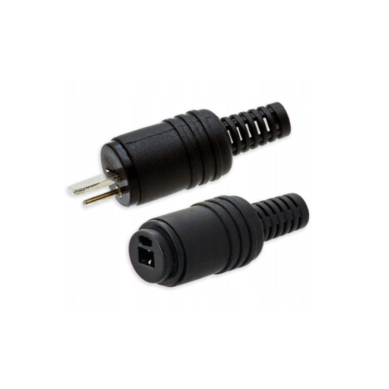 Wtyk głośnikowy na kabel DIN2 2szt + Gniazdo głośnikowe na kabel DIN2 2szt