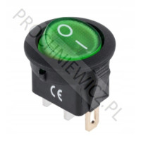 Złącze przełącznik 12V podświetlenie zielone 3szt