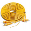 Kabel 2x RCA - 2x RCA + żyła 5m kątowo-prosty
