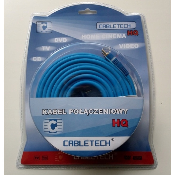 Kabel 2x RCA - 2x RCA + żyła 5m kątowo-prosty
