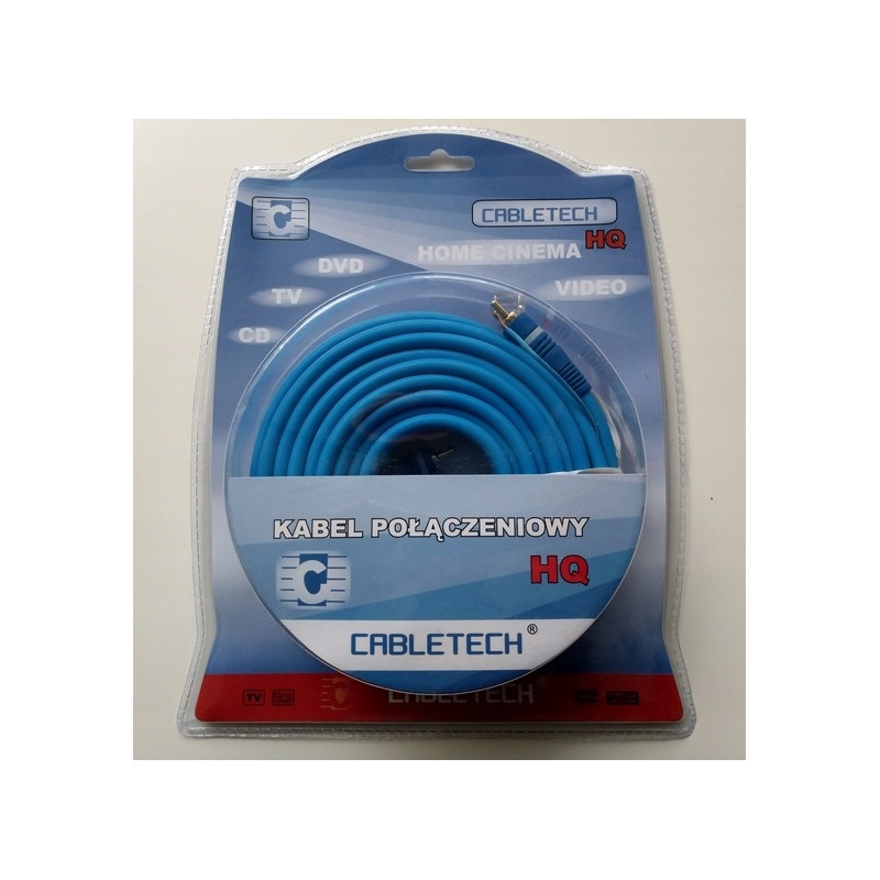 Kabel 2x RCA - 2x RCA + żyła 5m kątowo-prosty