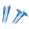 Kabel 2x RCA - 2x RCA + żyła 5m kątowo-prosty