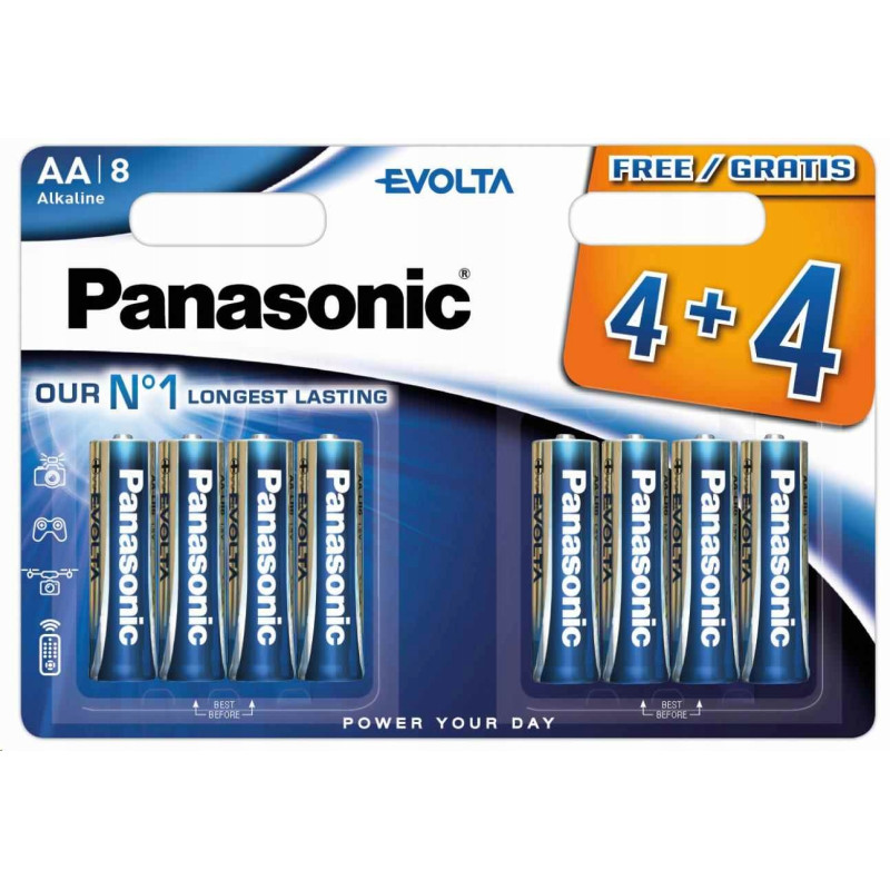 Baterie alkaliczne Panasonic evolta AA LR6 8szt.