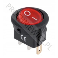 Złącze przełącznik 12V podświetlenie czerw. 3szt