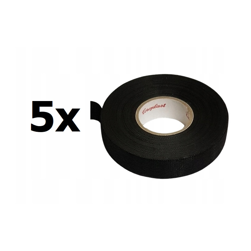 Taśma materiałowa Coroplast 8551 z meszkiem zrywalna 19mmx25mx0.22mm 5szt