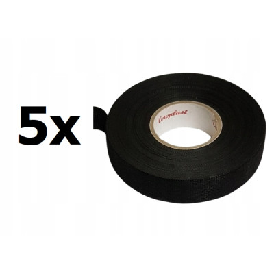 Taśma materiałowa Coroplast 8551 z meszkiem zrywalna 19mmx25mx0.22mm 5szt