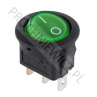 Złącze przełącznik 230V podświetlenie zielone 3szt
