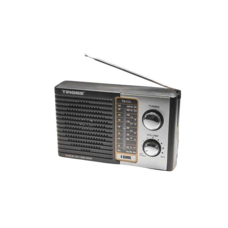 Radio sieciowo-bateryjne AM, FM, SW Tiross TS-458
